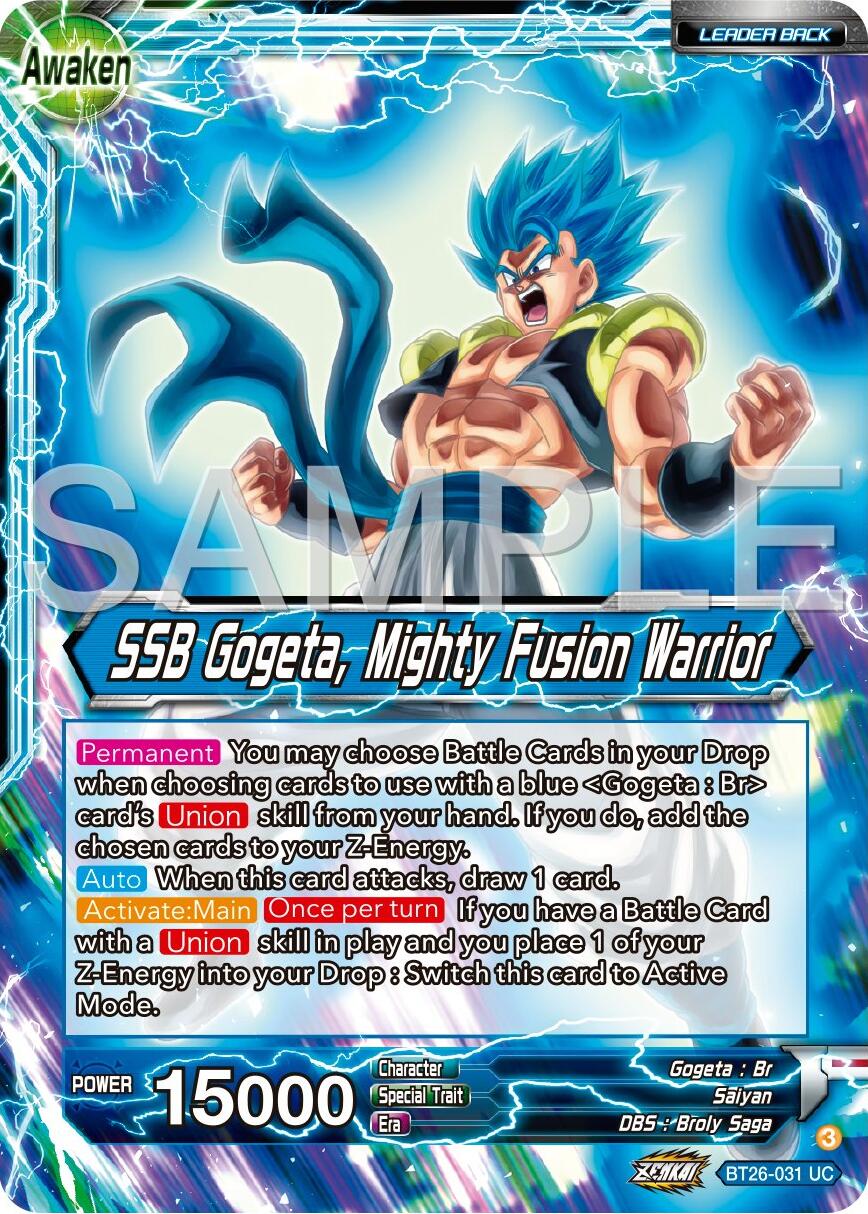 Gogeta // SSB Gogeta, Mighty Fusion Warrior (BT26-031) [Ultimate Advent] | Pegasus Games WI