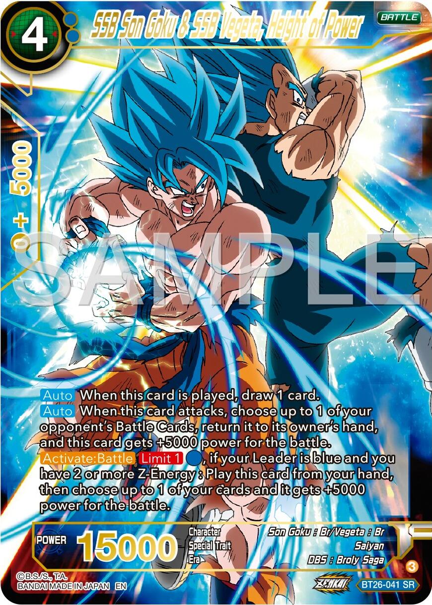 SSB Son Goku & SSB Vegeta, Height of Power (BT26-041) [Ultimate Advent] | Pegasus Games WI