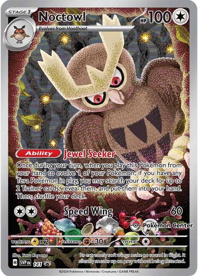 Noctowl (141) (Pokemon Center Exclusive) [Scarlet & Violet: Black Star Promos] | Pegasus Games WI