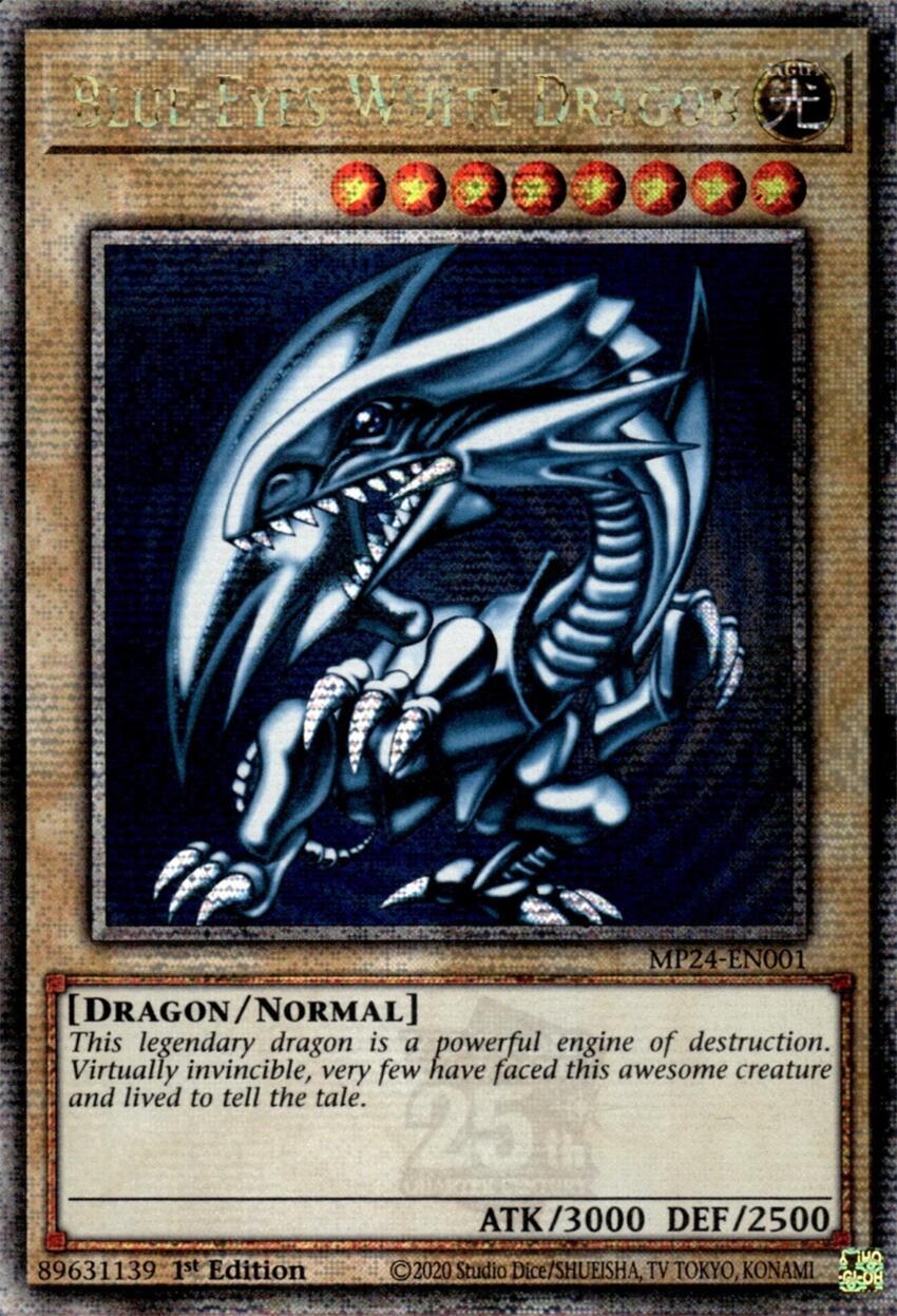 Blue-Eyes White Dragon [MP24-EN001] Quarter Century Secret Rare | Pegasus Games WI