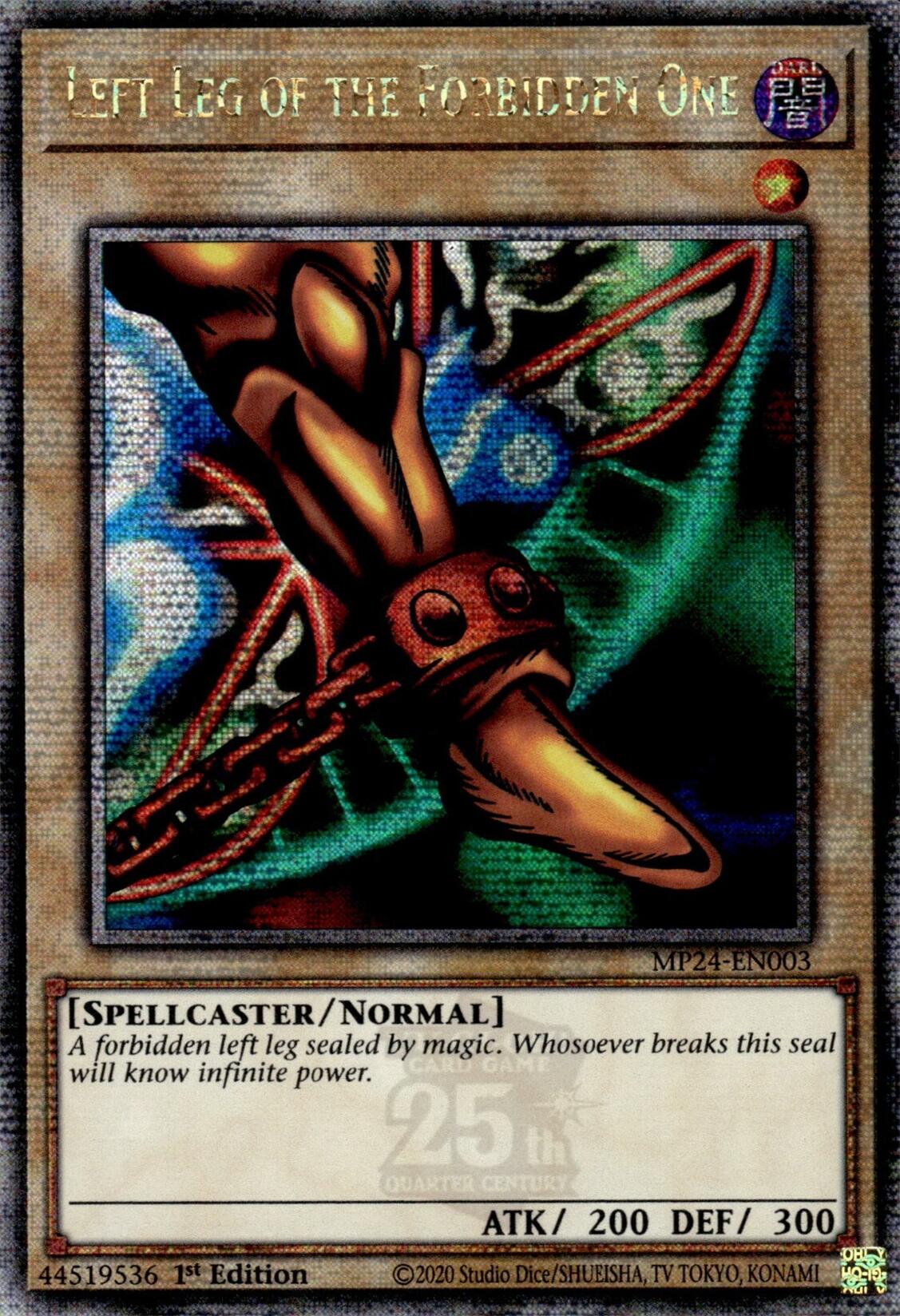 Left Leg of the Forbidden One [MP24-EN003] Quarter Century Secret Rare | Pegasus Games WI