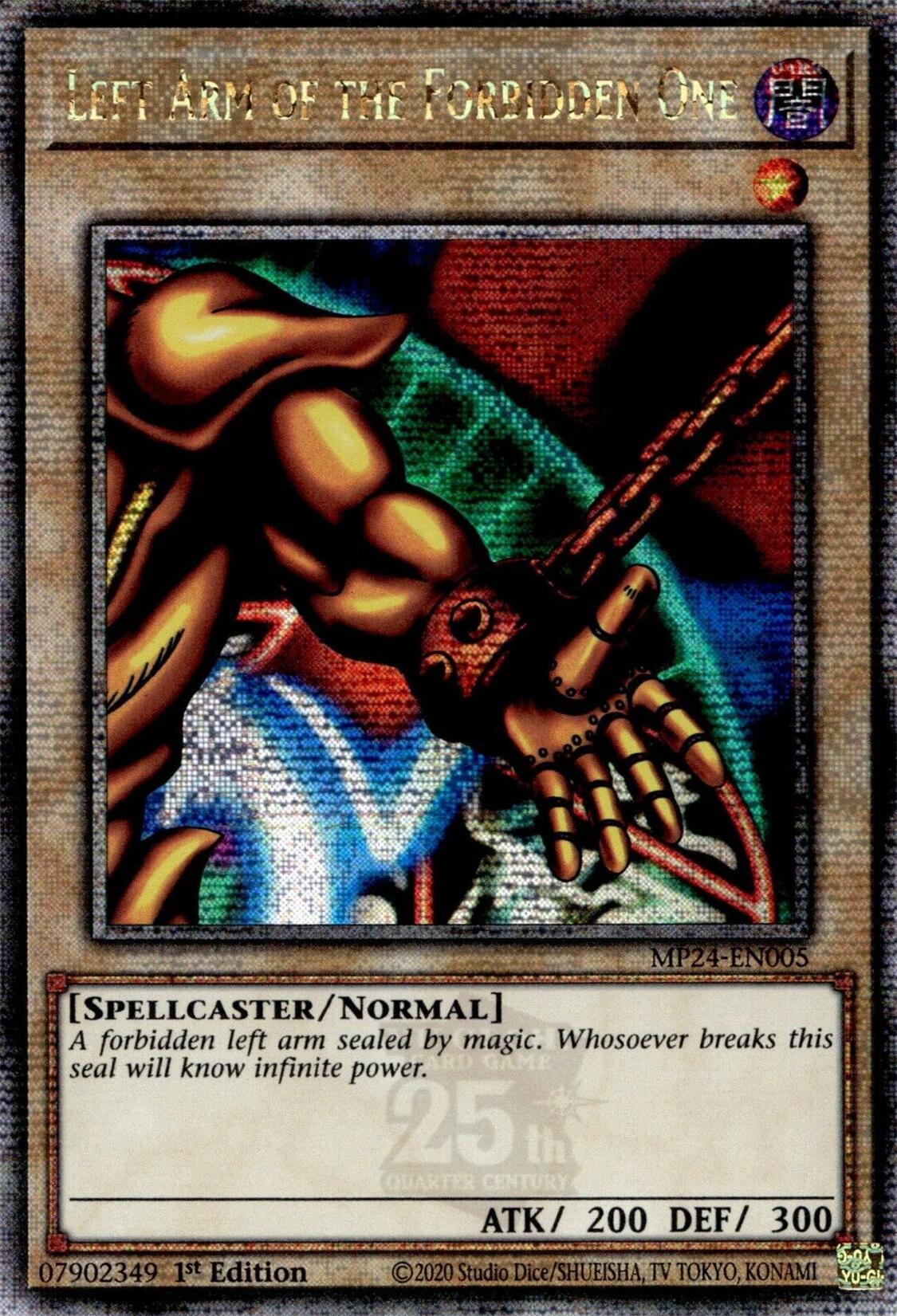 Left Arm of the Forbidden One [MP24-EN005] Quarter Century Secret Rare | Pegasus Games WI