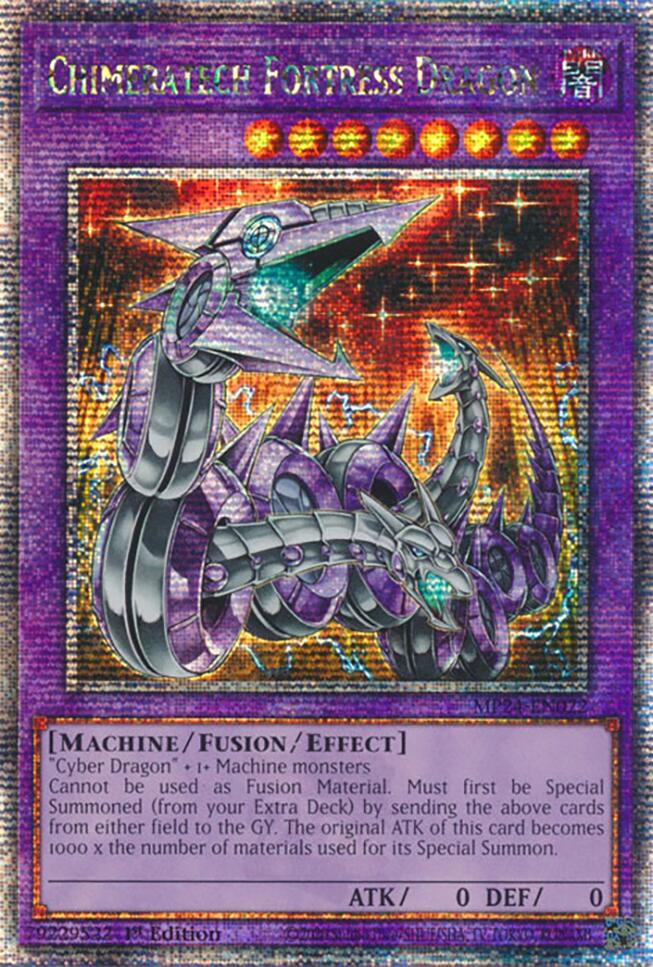 Chimeratech Fortress Dragon [MP24-EN022] Quarter Century Secret Rare | Pegasus Games WI