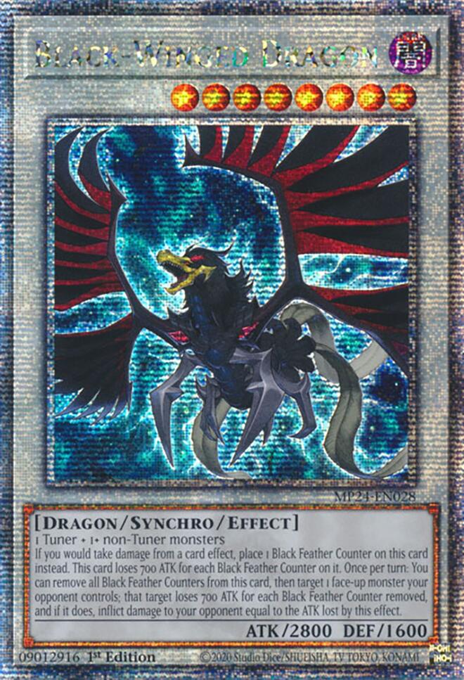 Black-Winged Dragon [MP24-EN028] Quarter Century Secret Rare | Pegasus Games WI