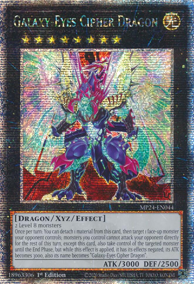 Galaxy-Eyes Cipher Dragon [MP24-EN044] Quarter Century Secret Rare | Pegasus Games WI