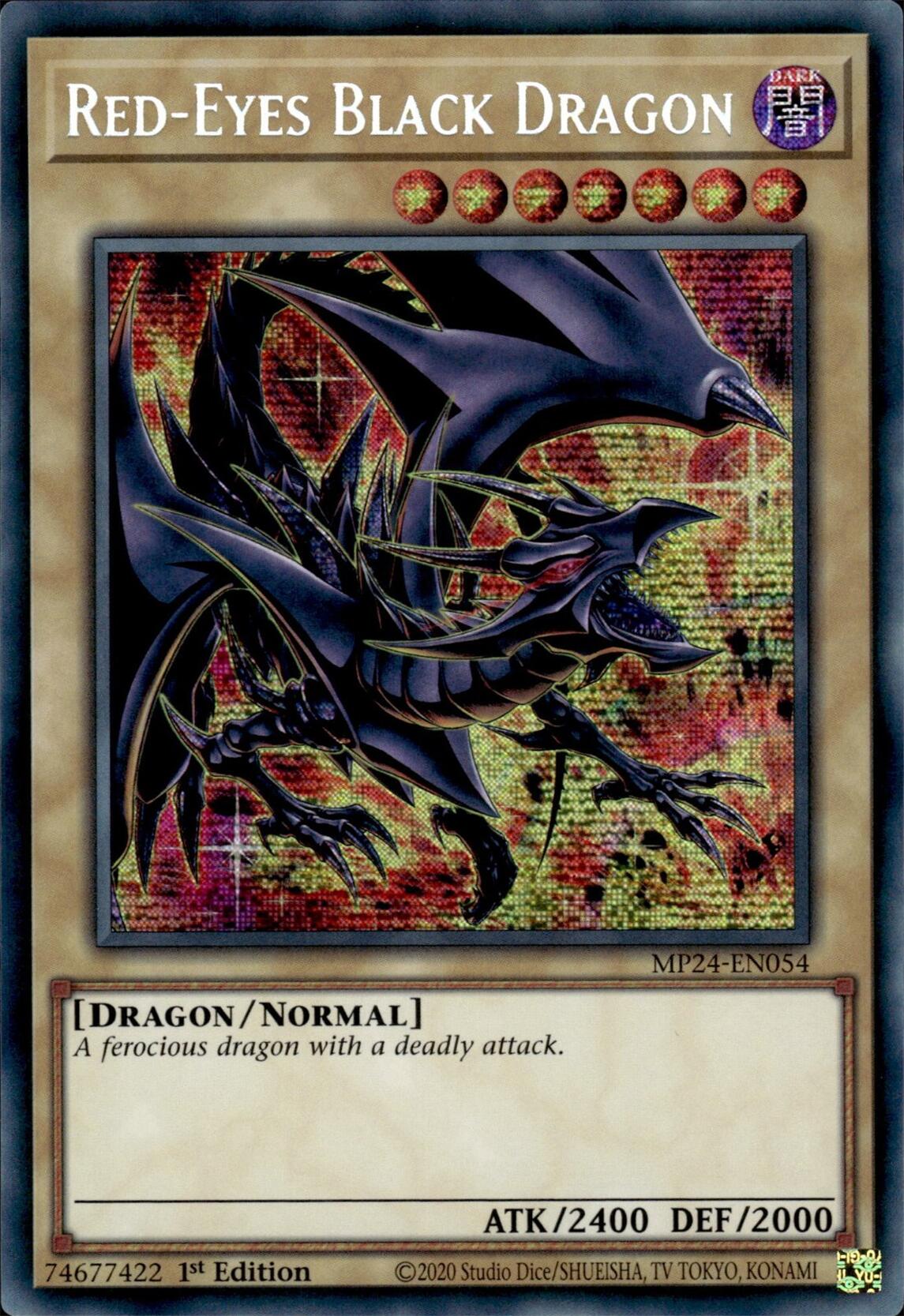 Red-Eyes Black Dragon (Alternate Art) [MP24-EN054] Prismatic Secret Rare | Pegasus Games WI