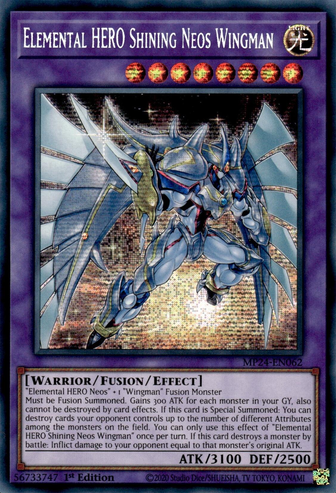 Elemental HERO Shining Neos Wingman [MP24-EN062] Prismatic Secret Rare | Pegasus Games WI