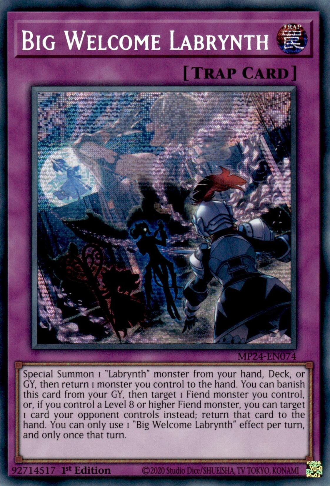 Big Welcome Labrynth [MP24-EN074] Prismatic Secret Rare | Pegasus Games WI