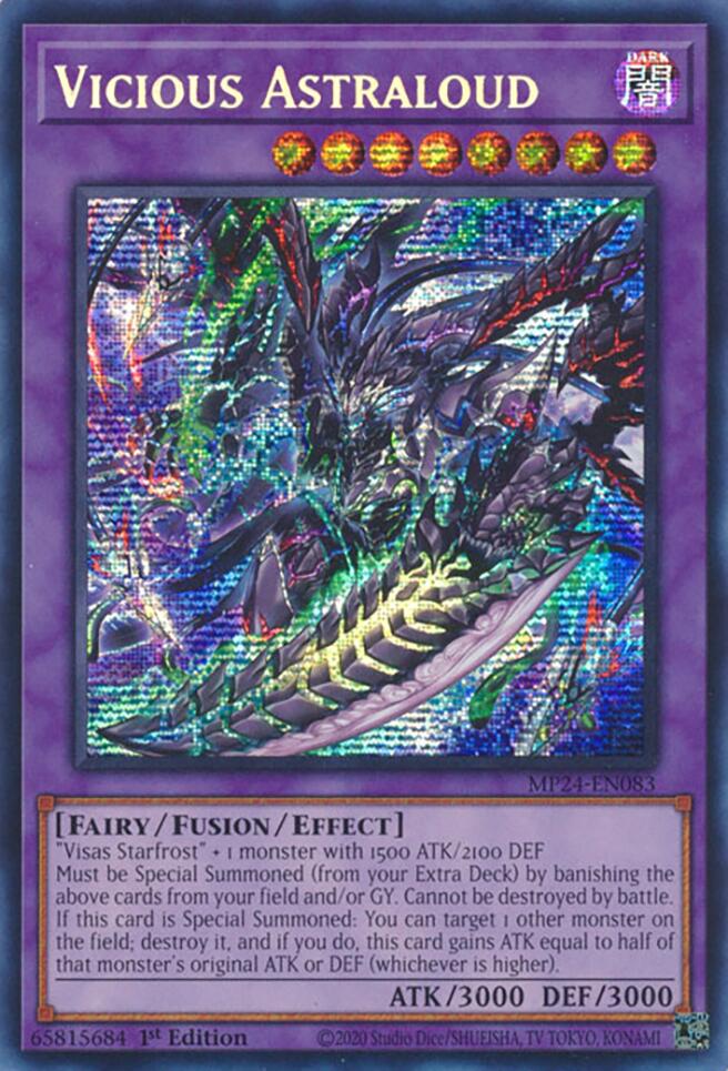 Vicious Astraloud [MP24-EN083] Prismatic Secret Rare | Pegasus Games WI