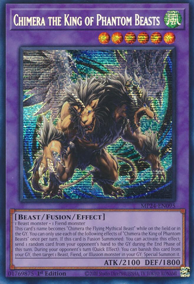 Chimera the King of Phantom Beasts [MP24-EN095] Prismatic Secret Rare | Pegasus Games WI