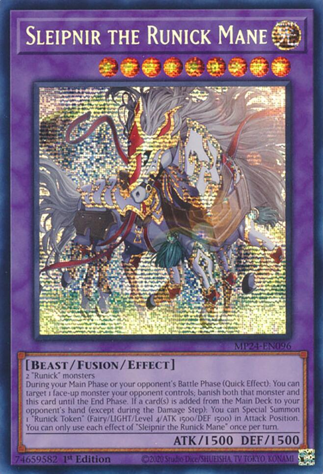 Sleipnir the Runick Mane [MP24-EN096] Prismatic Secret Rare | Pegasus Games WI