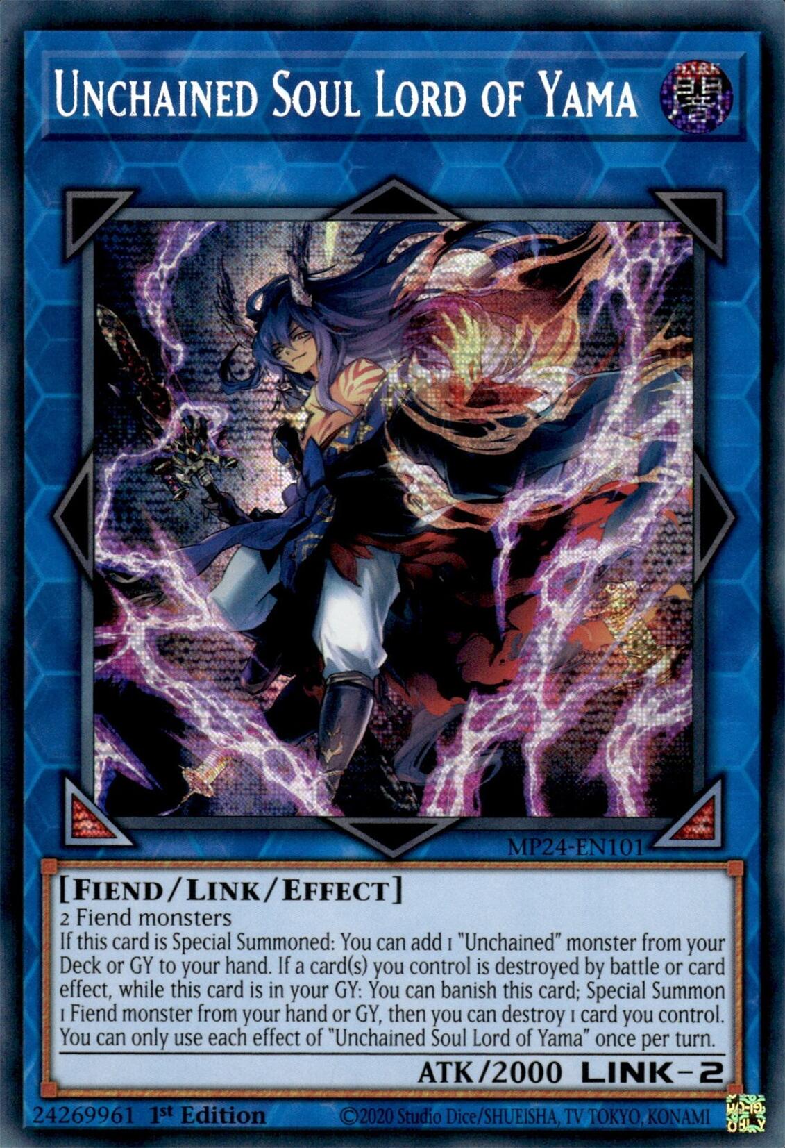 Unchained Soul Lord of Yama [MP24-EN101] Prismatic Secret Rare | Pegasus Games WI