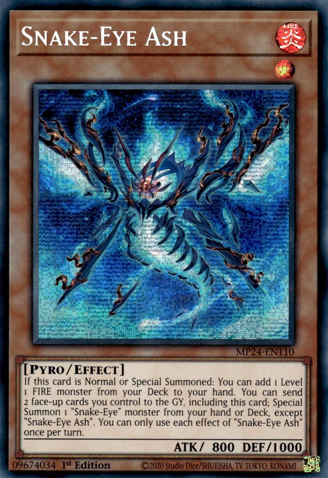 Snake-Eye Ash [MP24-EN110] Prismatic Secret Rare | Pegasus Games WI