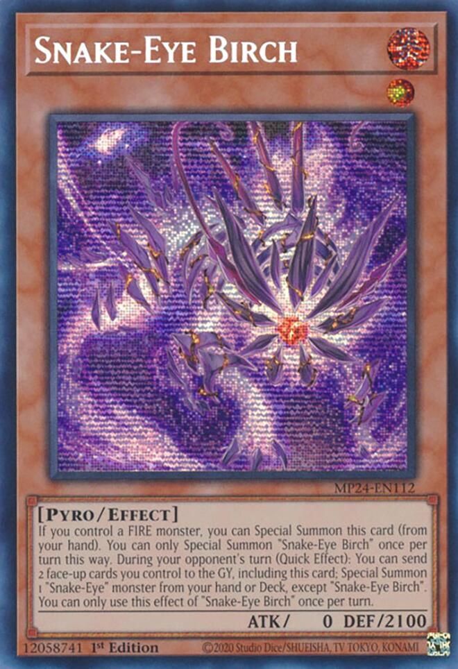 Snake-Eye Birch [MP24-EN112] Prismatic Secret Rare | Pegasus Games WI