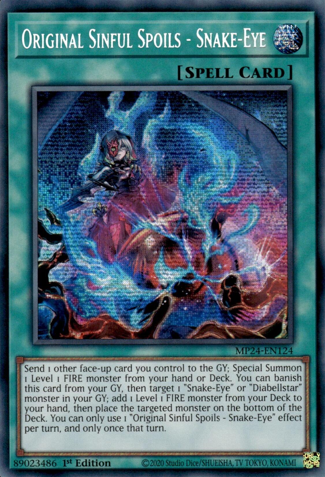 Original Sinful Spoils - Snake-Eye [MP24-EN124] Prismatic Secret Rare | Pegasus Games WI