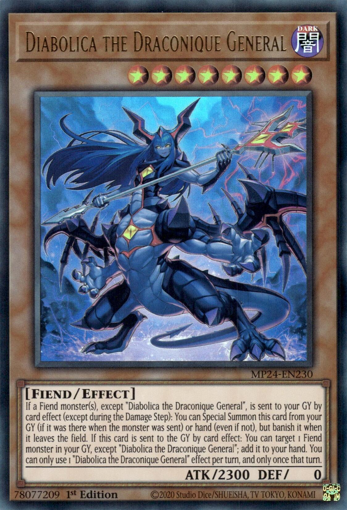 Diabolica the Draconique General [MP24-EN230] Ultra Rare | Pegasus Games WI
