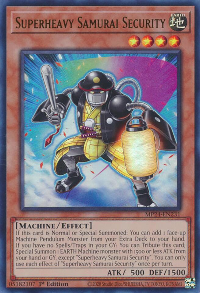 Superheavy Samurai Security [MP24-EN231] Ultra Rare | Pegasus Games WI
