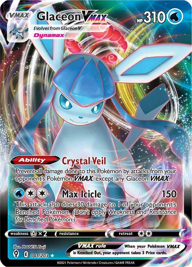 Glaceon VMAX (041/203) [Sword & Shield: Evolving Skies] | Pegasus Games WI