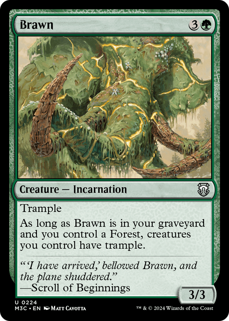 Brawn (Ripple Foil) [Modern Horizons 3 Commander] | Pegasus Games WI