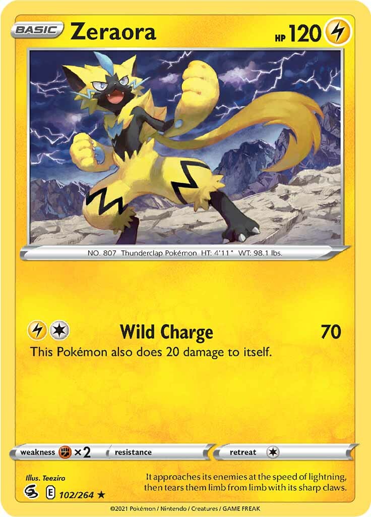 Zeraora (102/264) [Sword & Shield: Fusion Strike] | Pegasus Games WI