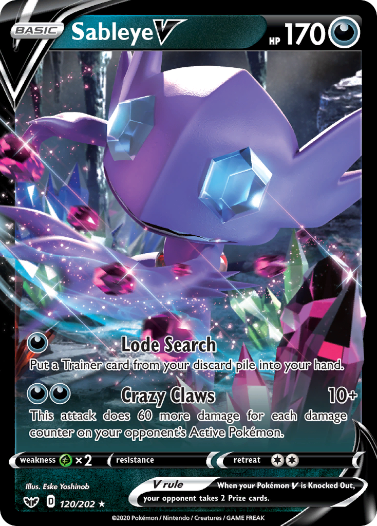 Sableye V (120/202) [Sword & Shield: Base Set] | Pegasus Games WI