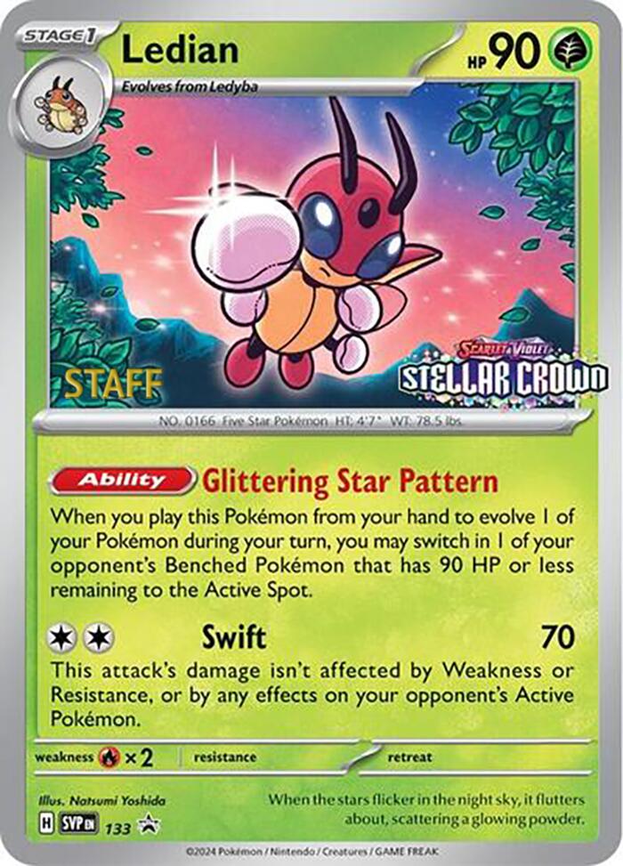 Ledian (133) (Staff Promo) [Scarlet & Violet: Black Star Promos] | Pegasus Games WI