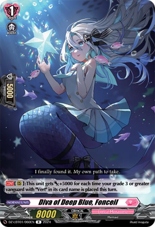 Diva of Deep Blue, Fonceil (DZ-LBT01/060EN) [Lyrical Monasterio Sparkling Stars!] | Pegasus Games WI