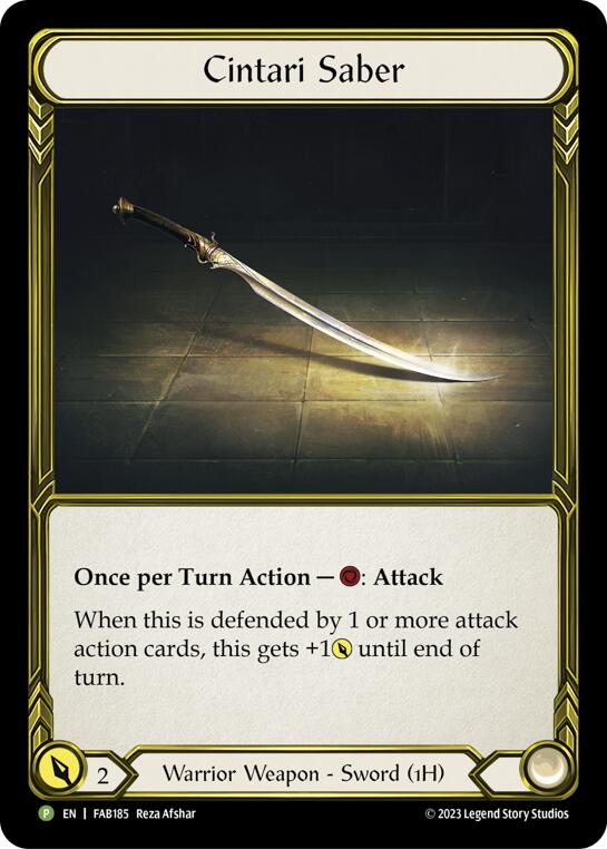 Cintari Saber [FAB185] (Promo)  Cold Foil | Pegasus Games WI