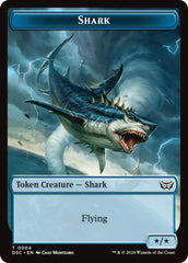 Shark // Copy Double-Sided Token [Duskmourn: House of Horror Commander Tokens] | Pegasus Games WI