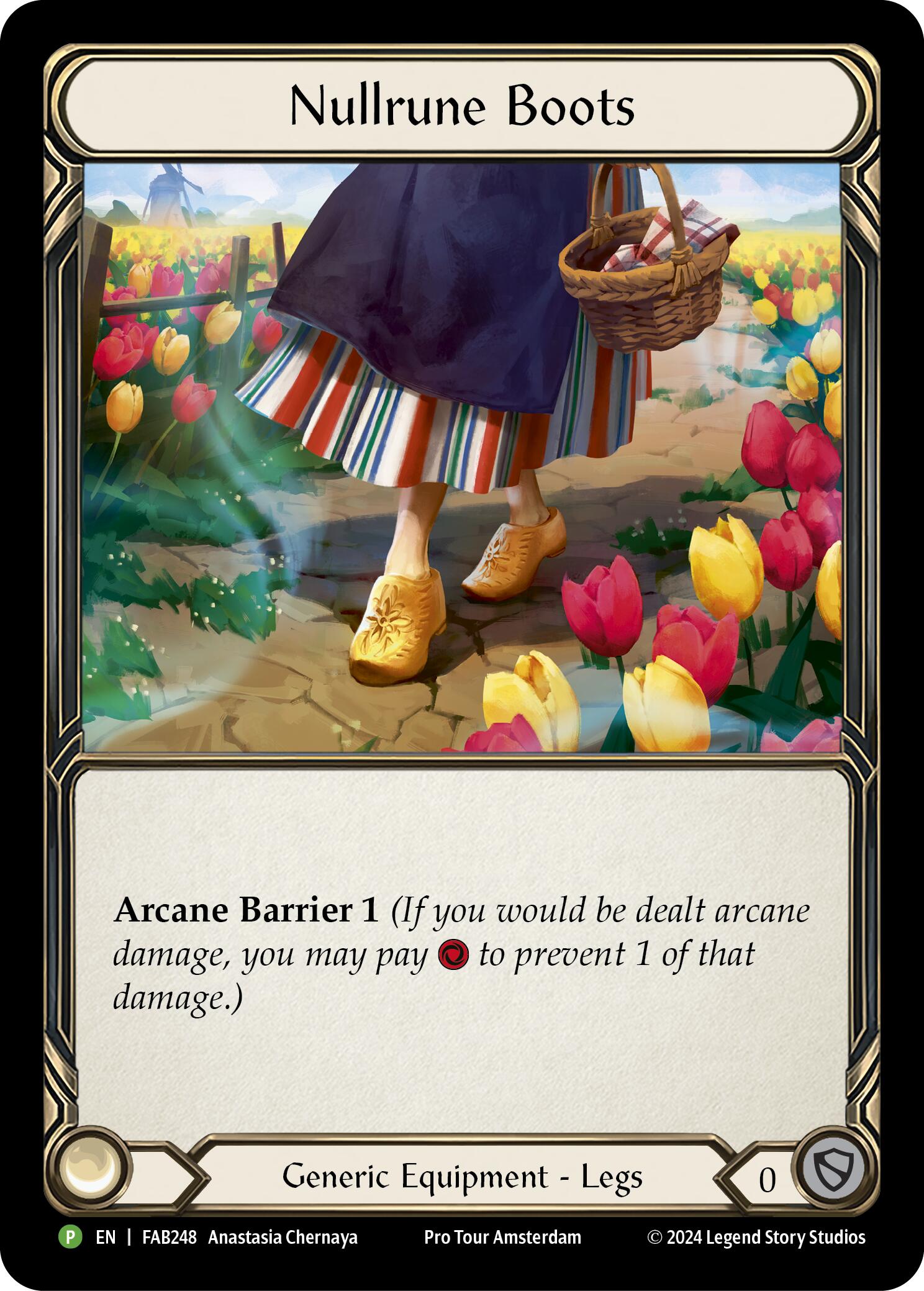 Nullrune Boots (Cold Foil) [FAB248] (Promo)  Rainbow Foil | Pegasus Games WI