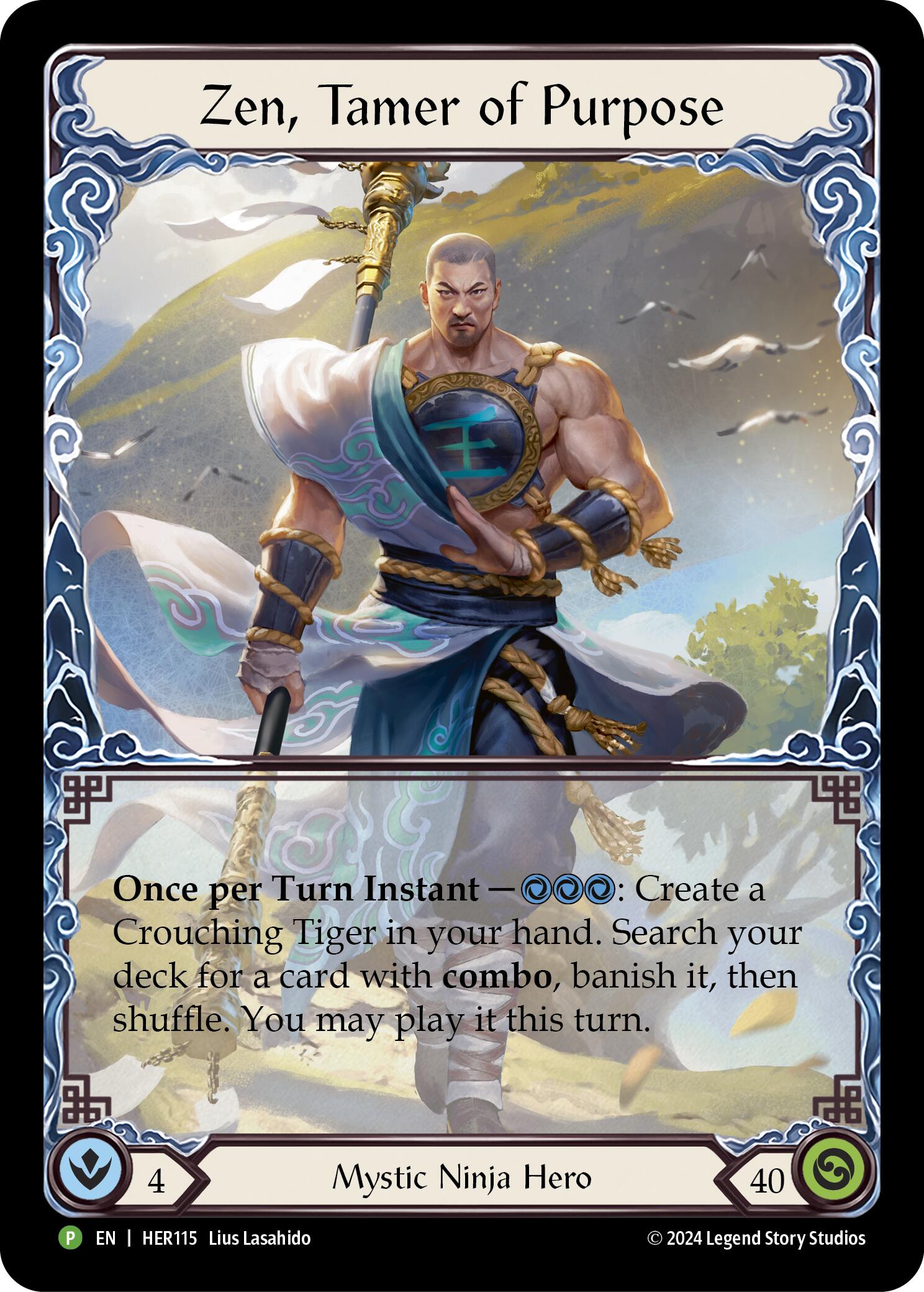 Zen, Tamer of Purpose (Cold Foil) [HER115] (Promo)  Rainbow Foil | Pegasus Games WI
