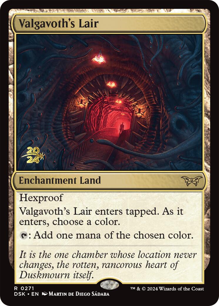 Valgavoth's Lair [Duskmourn: House of Horror Prerelease Promos] | Pegasus Games WI