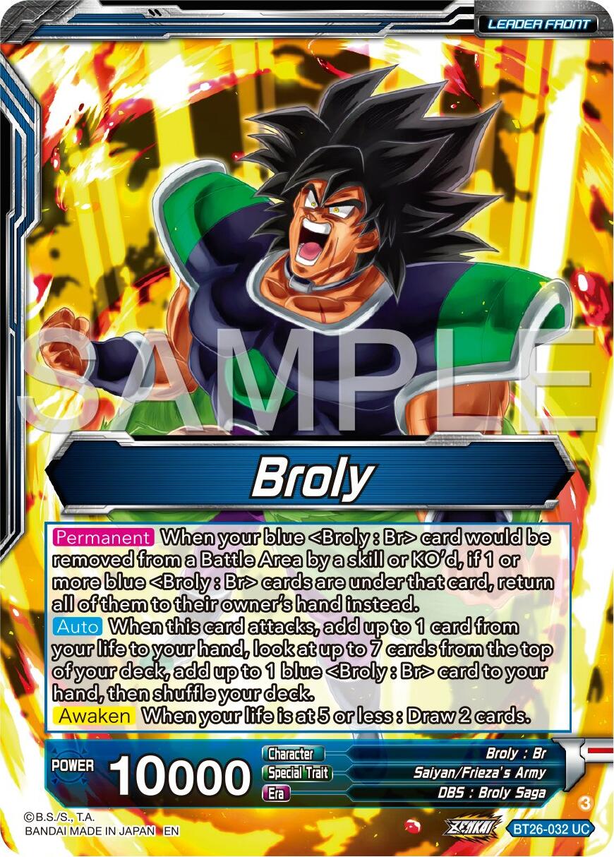 Broly // SS Broly, Full-Power Explosion (BT26-032) [Ultimate Advent] | Pegasus Games WI