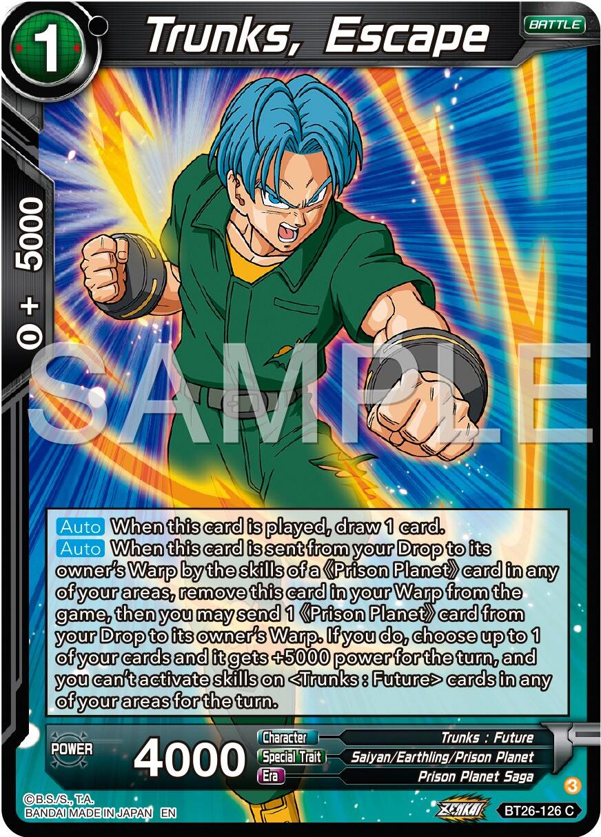 Trunks, Escape (BT26-126) [Ultimate Advent] | Pegasus Games WI