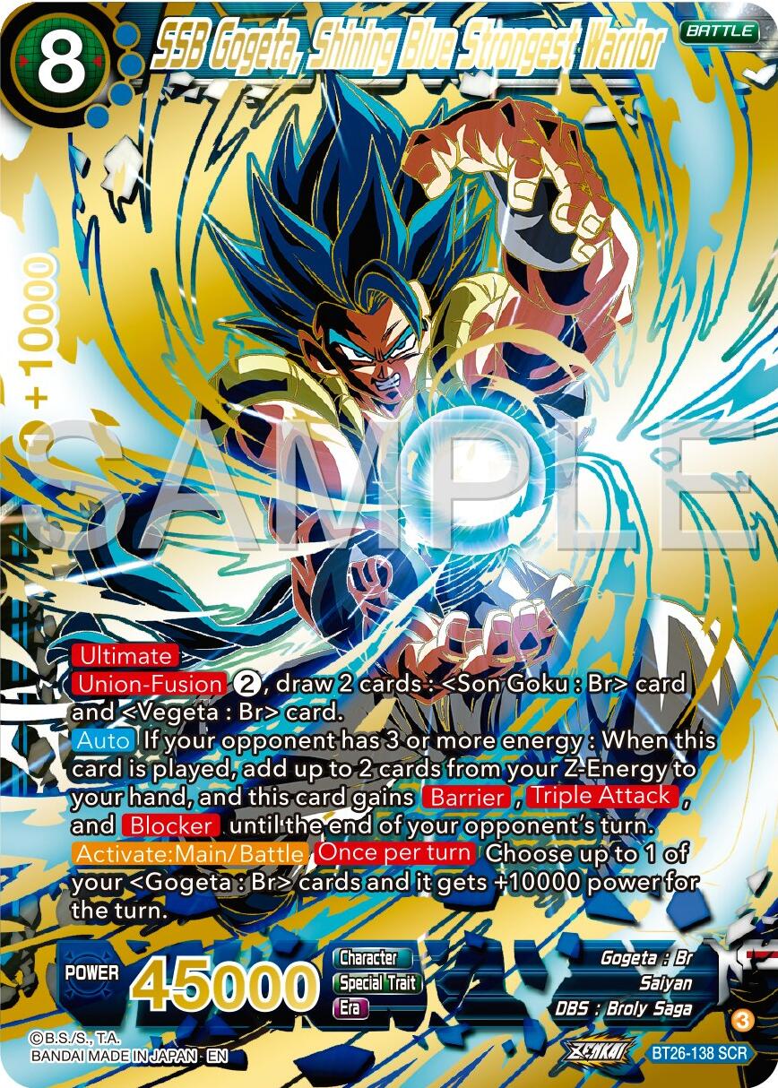 SSB Gogeta, Shining Blue Strongest Warrior (BT26-138) [Ultimate Advent] | Pegasus Games WI