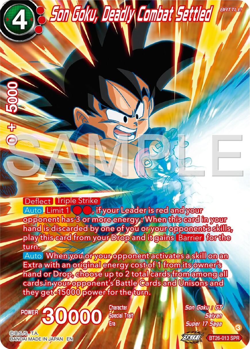 Son Goku, Deadly Combat Settled (SPR) (BT26-013) [Ultimate Advent] | Pegasus Games WI