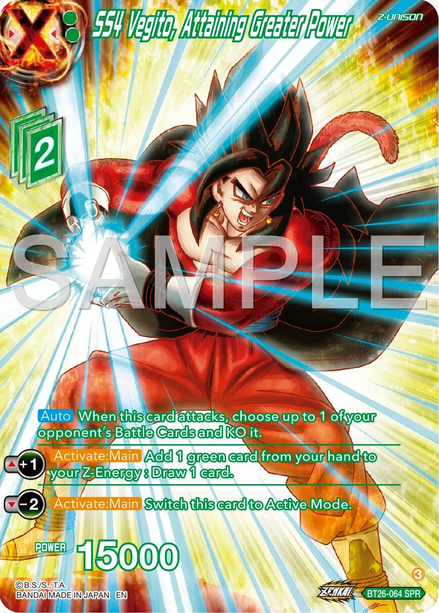 SS4 Vegito, Attaining Greater Power (SPR) (BT26-064) [Ultimate Advent] | Pegasus Games WI