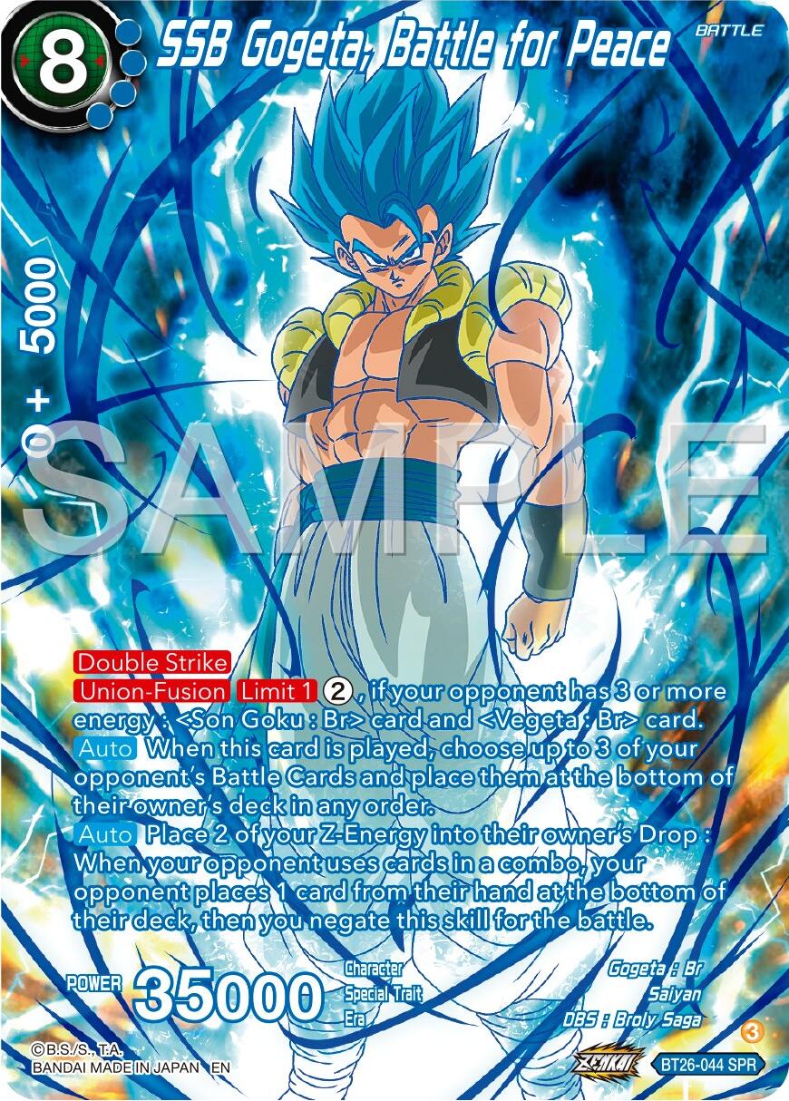 SSB Gogeta, Battle for Peace (SPR) (BT26-044) [Ultimate Advent] | Pegasus Games WI