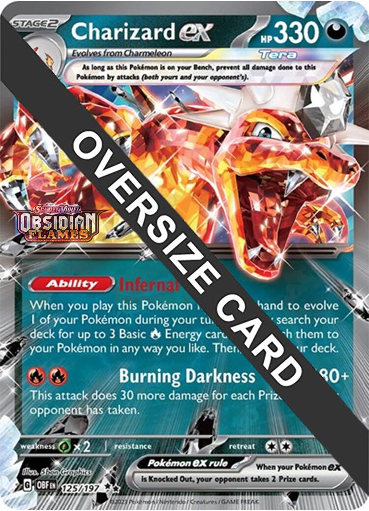 Charizard ex (125/197 - Jumbo Card) [Scarlet & Violet: Obsidian Flames] | Pegasus Games WI