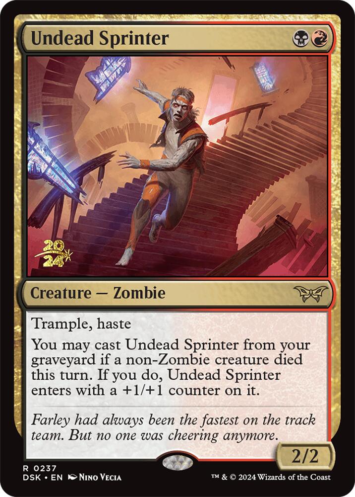 Undead Sprinter [Duskmourn: House of Horror Prerelease Promos] | Pegasus Games WI