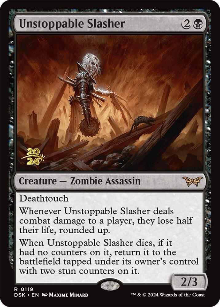 Unstoppable Slasher (0119) [Duskmourn: House of Horror Prerelease Promos] | Pegasus Games WI