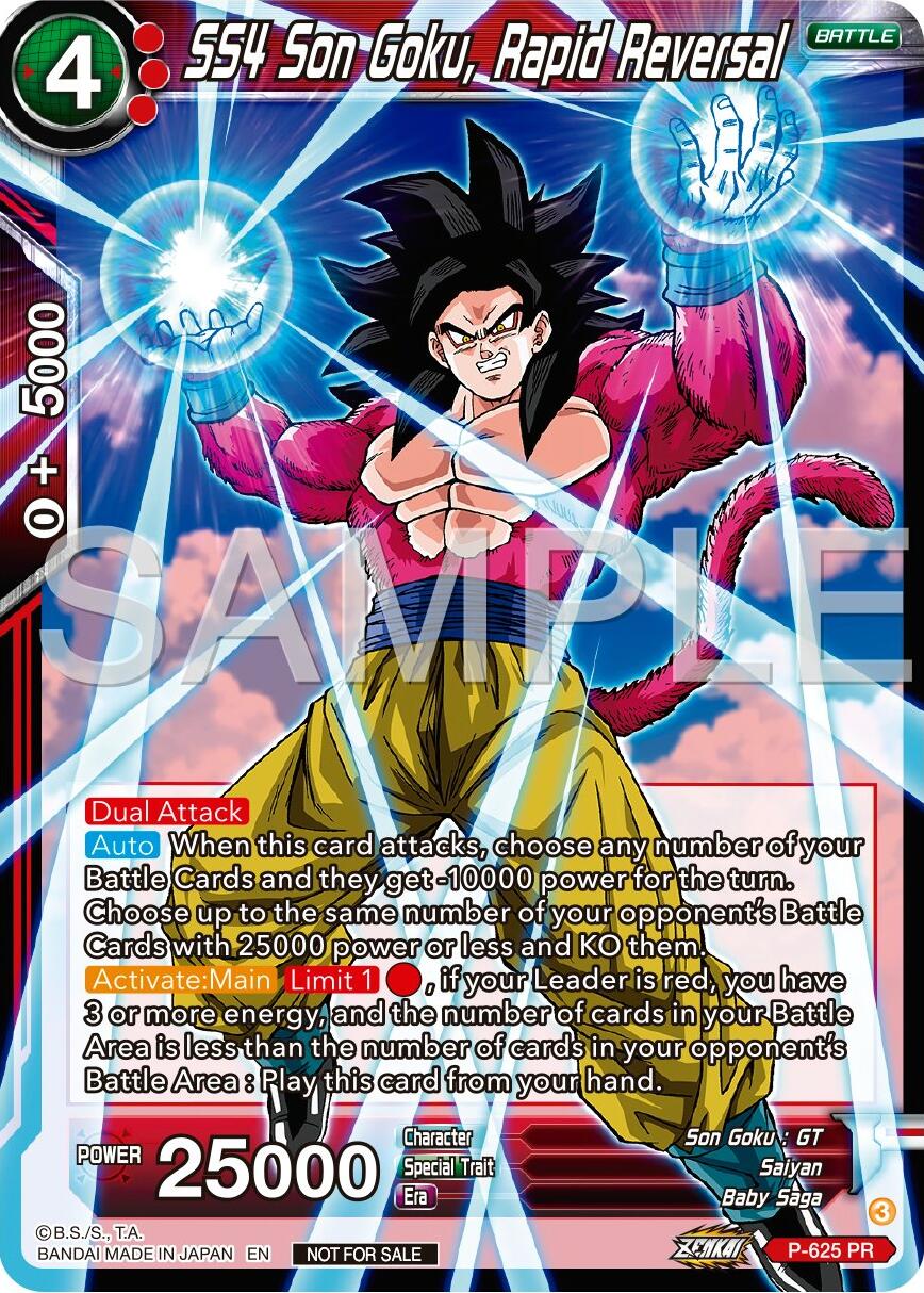 SS4 Son Goku, Rapid Reversal (Zenkai Series Tournament Pack Vol.9) (P-625) [Promotion Cards] | Pegasus Games WI