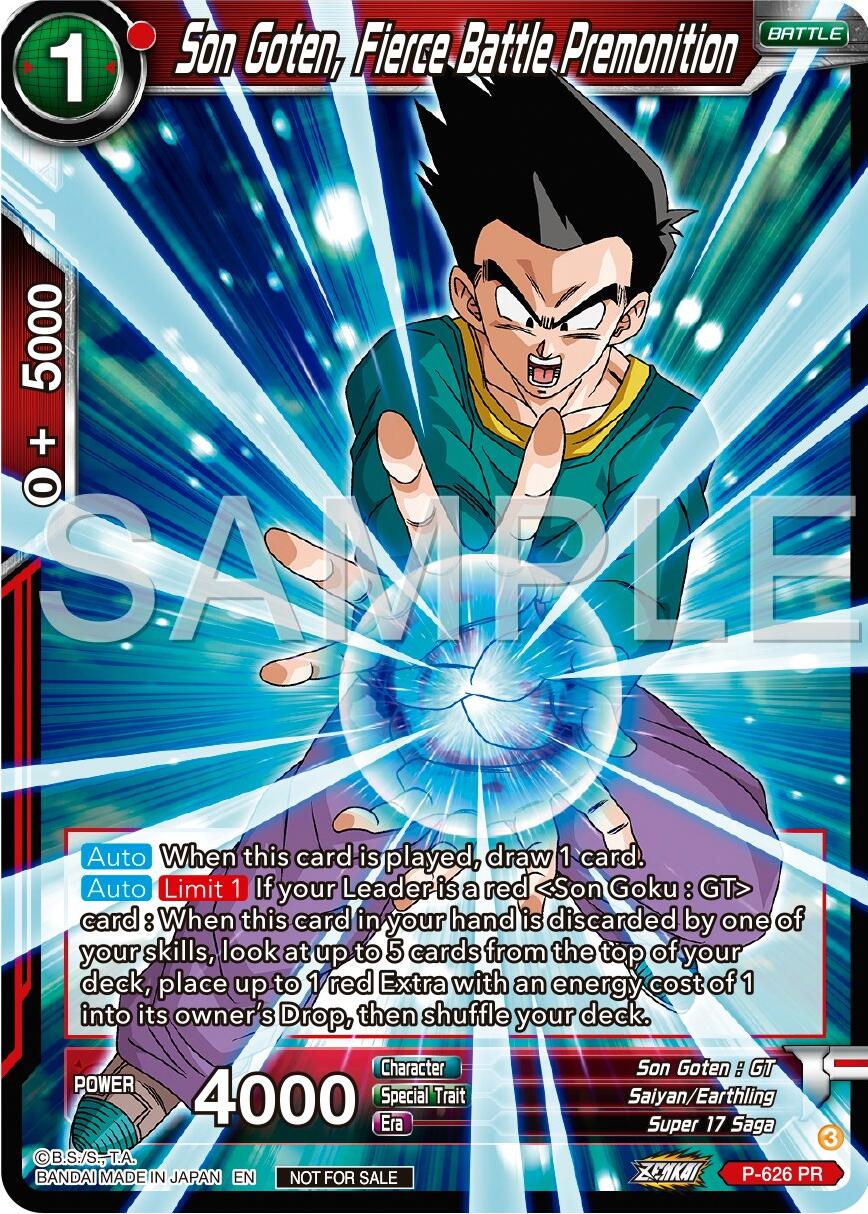 Son Goten, Fierce Battle Premonition (Zenkai Series Tournament Pack Vol.9) (P-626) [Promotion Cards] | Pegasus Games WI