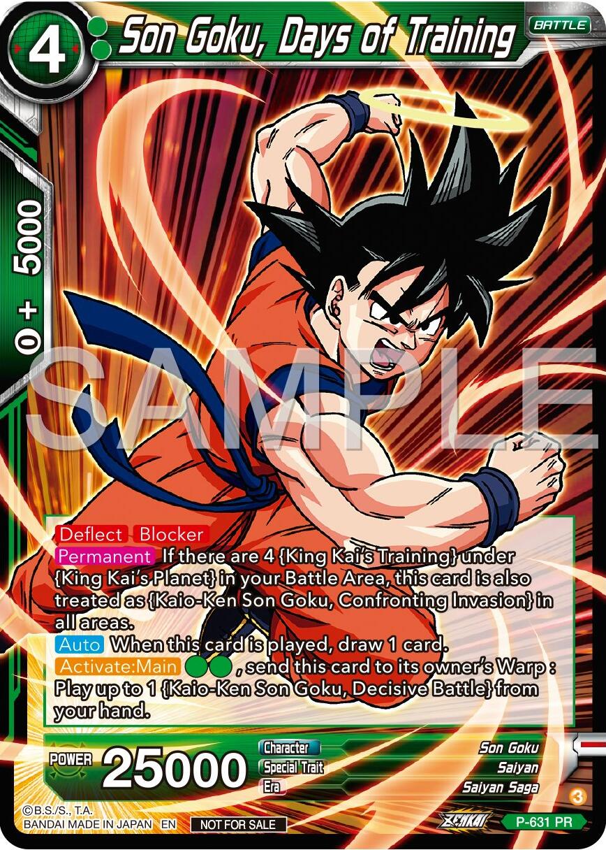 Son Goku, Days of Training (Zenkai Series Tournament Pack Vol.9) (P-631) [Promotion Cards] | Pegasus Games WI