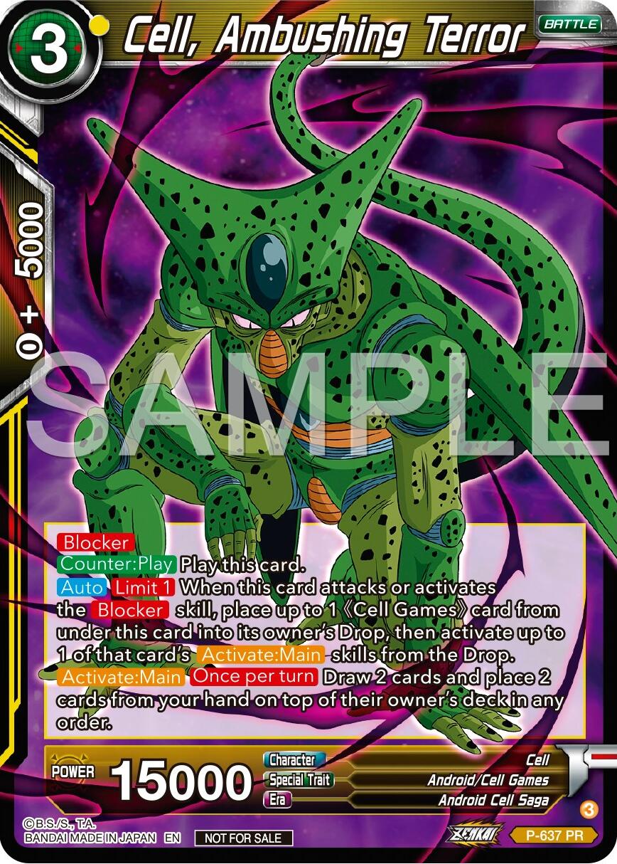 Cell, Ambushing Terror (Zenkai Series Tournament Pack Vol.9) (P-637) [Promotion Cards] | Pegasus Games WI