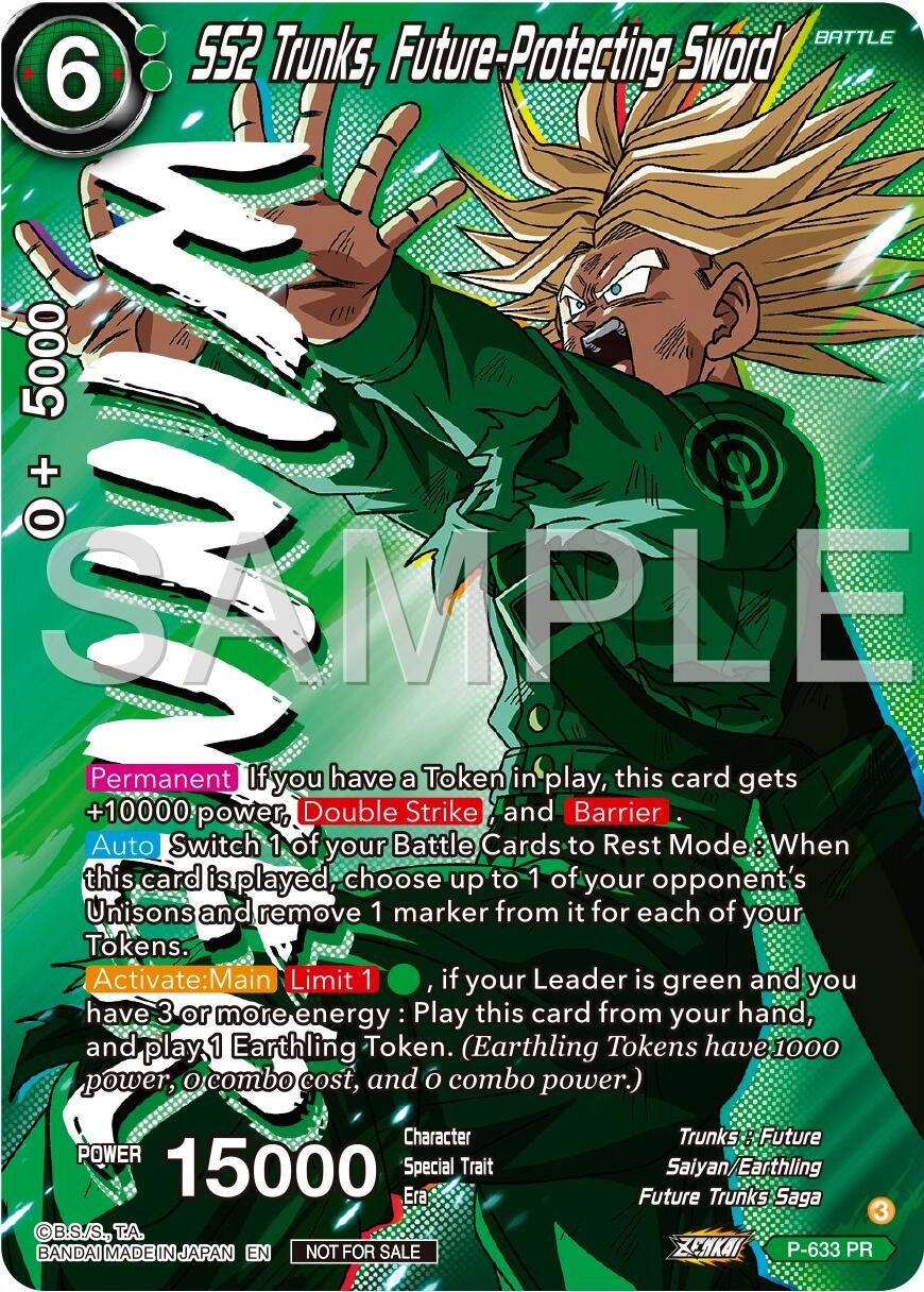 SS2 Trunks, Future-Protecting Sword (Zenkai Series Tournament Pack Vol.9) (Winner) (P-633) [Promotion Cards] | Pegasus Games WI