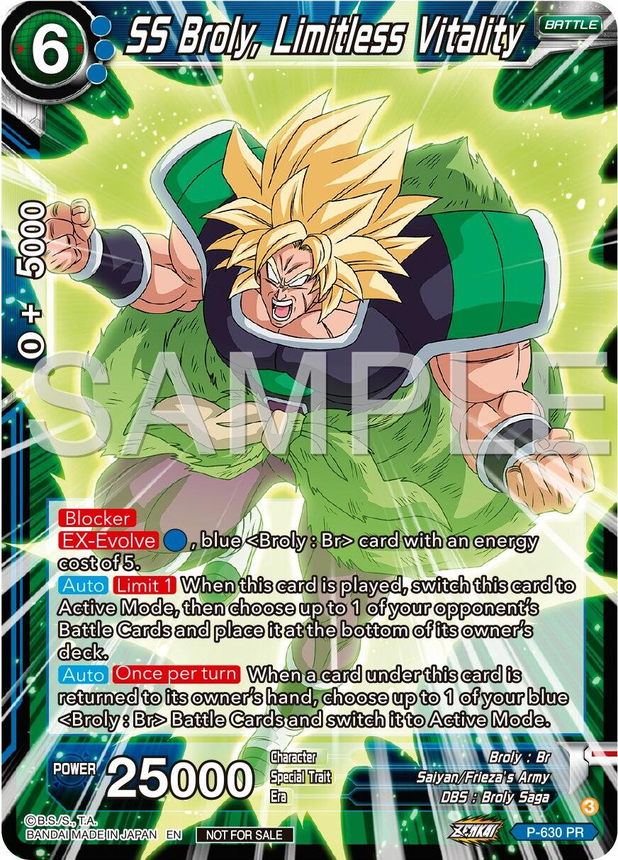 SS Broly, Limitless Vitality (Zenkai Series Tournament Pack Vol.9) (P-630) [Promotion Cards] | Pegasus Games WI