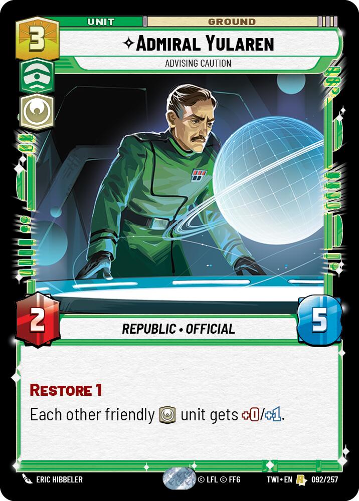 Admiral Yularen (092/257) (092/257) [Twilight of the Republic] | Pegasus Games WI