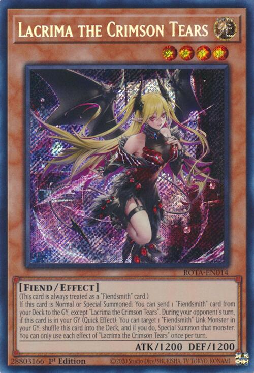 Lacrima the Crimson Tears [ROTA-EN014] Secret Rare | Pegasus Games WI