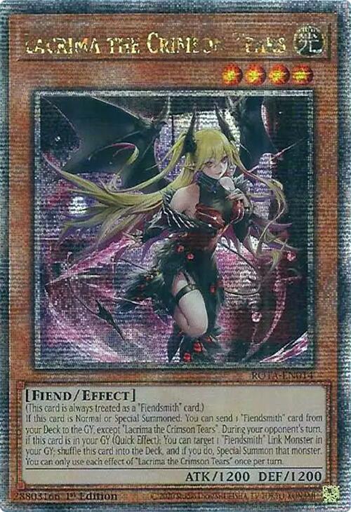 Lacrima the Crimson Tears (Quarter Century Secret Rare) [ROTA-EN014] Quarter Century Secret Rare | Pegasus Games WI